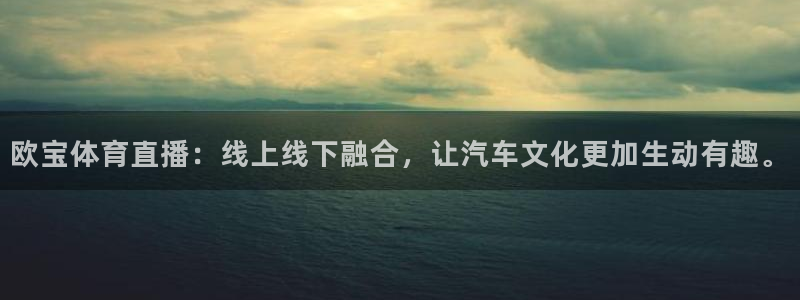 jrkan直播体育nba：欧宝体育直播：线上线下融合，让汽车文化更加生动有趣。